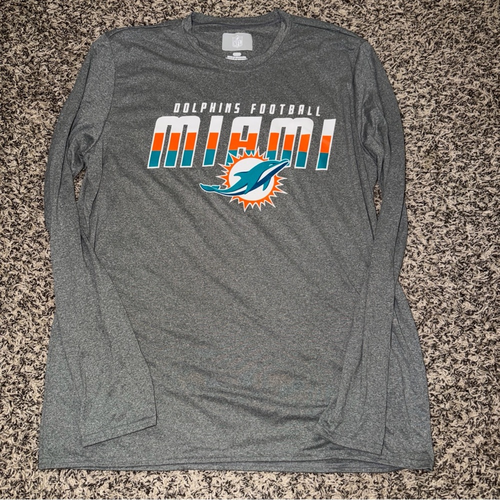 NFL Miami Dolphins Gray Long Sleeve Tee